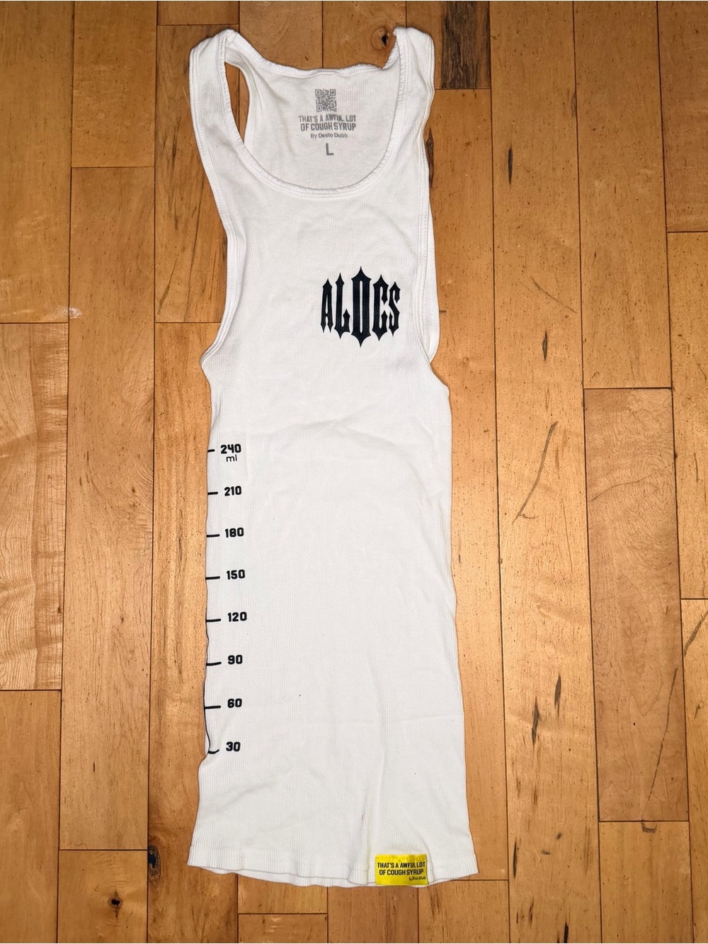 That’s A Awful Lot Of Cough Syrup White Undershirt L Wifebeater